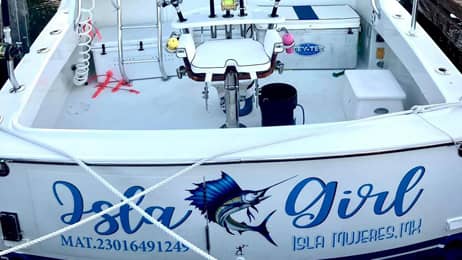 isla girl sportphising boat IslaMujeres